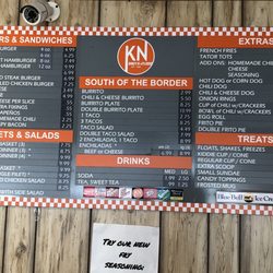KN Root Beer Drive In - Menu