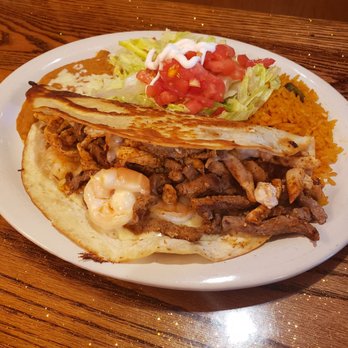 Compadres Mexican Restaurant - Massive quesadilla with chicken, steak and chicken - Mexican Near Me - Grove City, Pennsylvania