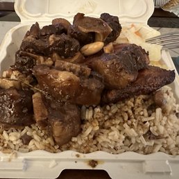 Oxtail and Rice & Peas