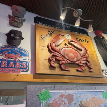 Tony's Crab Shack - Tony's interior wall - Seafood Near Me - Bandon, Oregon Tony's Crab Shack - Tony's interior wall - Seafood Near Me - Bandon, Oregon