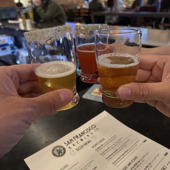 San Francisco Brewing - San Francisco Brewing Company.  Some tasters. - Breweries Near Me - San Francisco, California