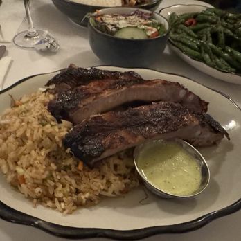 Johnny's - Spare ribs with fried rice and Aji Verde sauce combo plate - Peruvian Near Me - Brooklyn, New York