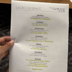Sacred Space Astoria - Schedule (2023)