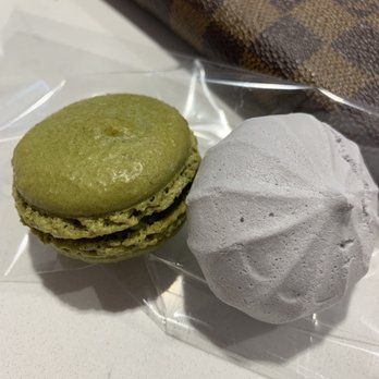 Le Macaron French Pastries - Pistachio macaron and violet meringue - Macarons Near Me - Fishers, Indiana Le Macaron French Pastries - Pistachio macaron and violet meringue - Macarons Near Me - Fishers, Indiana