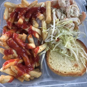 Colin's Seafood and Grill - Shrimp salad sandwich & fries - Cajun/Creole Near Me - Baltimore, Maryland