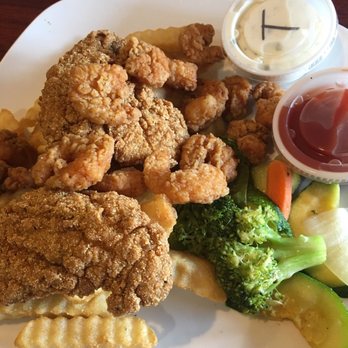 Coffee Bean Cafe - Fried shrimp and fish with french fries and veggies. - Coffee & Tea Near Me - Baton Rouge, Louisiana Coffee Bean Cafe - Fried shrimp and fish with french fries and veggies. - Coffee & Tea Near Me - Baton Rouge, Louisiana