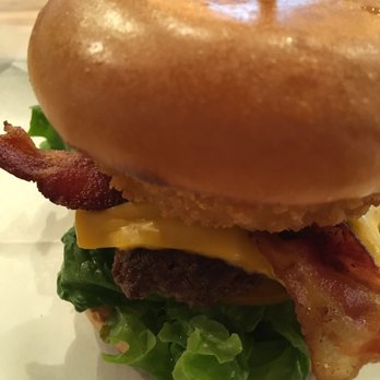 Basic Burger - Basic Bacon Cheeseburger. Small burger but fresh ingredients. - Burgers Near Me - Arlington, Virginia