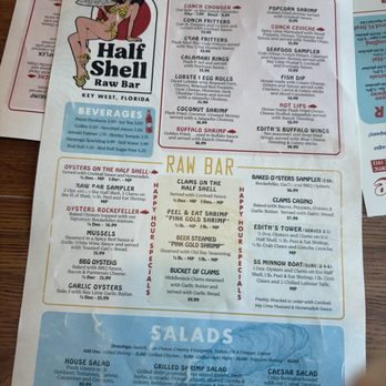 Half Shell Raw Bar - Menu - Seafood Near Me - Key West, Florida Half Shell Raw Bar - Menu - Seafood Near Me - Key West, Florida