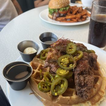 Happy Goat Farm To Table - Chicken and Waffles - Breakfast & Brunch Near Me - Mariposa, California Happy Goat Farm To Table - Chicken and Waffles - Breakfast & Brunch Near Me - Mariposa, California