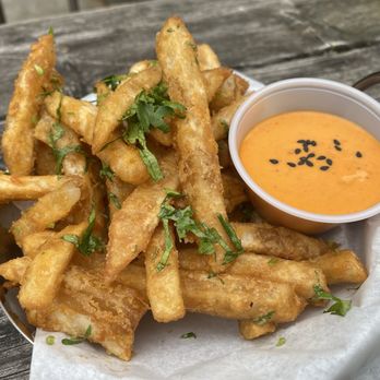 Akashic Food Trailer - Cilantro Garlic Fries - Food Trucks Near Me - Olympia, Washington Akashic Food Trailer - Cilantro Garlic Fries - Food Trucks Near Me - Olympia, Washington