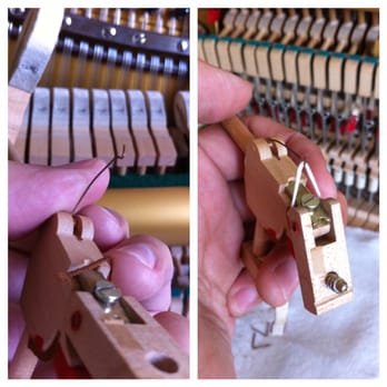 Nori's Piano Service - Old butt flange cord replaced with a new one. In this case, with a genuine Yamaha parts from Japan. - Piano Services Near Me Nori's Piano Service - Old butt flange cord replaced with a new one. In this case, with a genuine Yamaha parts from Japan. - Piano Services Near Me