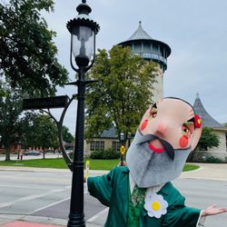 Village of Riverside - Big Head Fred is the caricature of Frederick Law Olmsted, the architect who designed the plan for Riverside.