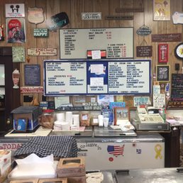 the counter and menus