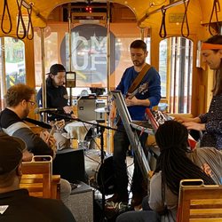 TECO Streetcar Station - Row Jomah on the TECO streetcar - WHAT FUN!!