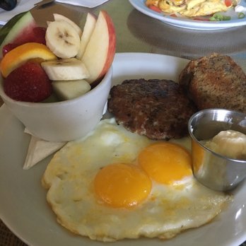 Crossroads Cafe - The Usual... flavorful party with spices. Meal is accompanied with real fresh fruit and the most amazing banana bread. - Cafes Near Me - Joshua Tree, California