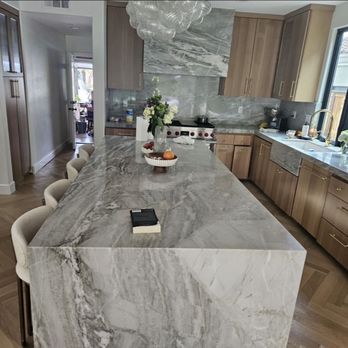 C B Granite Design - Kitchen waterfall - Kitchen & Bath Near Me - Buena Park, California C B Granite Design - Kitchen waterfall - Kitchen & Bath Near Me - Buena Park, California