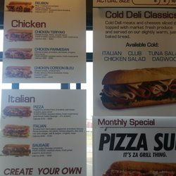 Penn Station East Coast Subs - The menu...