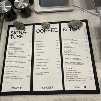 Stagger Coffee - Menu - Coffee & Tea Near Me - Los Angeles, California Stagger Coffee - Menu - Coffee & Tea Near Me - Los Angeles, California