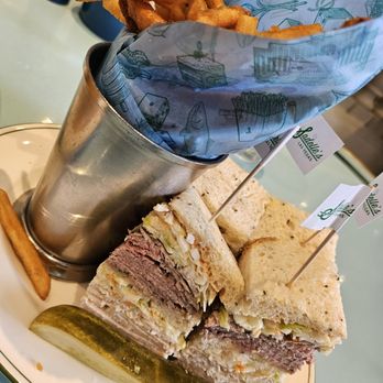 Sadelle's - Triple decker half with turkey and roast beef with fries - Breakfast & Brunch Near Me - Las Vegas, Nevada Sadelle's - Triple decker half with turkey and roast beef with fries - Breakfast & Brunch Near Me - Las Vegas, Nevada