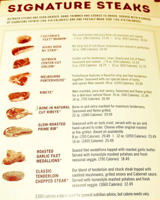 Menu photo 4 Outback Steakhouse Westbury, NY