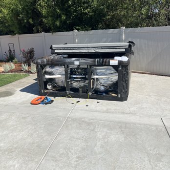 Master Spas - Spa with front panel removed for install - Hot Tub & Pool Near Me - Brea, California