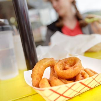 EdeBees Snack Shack - #3 Onion Rings and a Soda $5 - Burgers Near Me - Orick, California