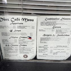 Diaz Cafe - Menu - October 2024
