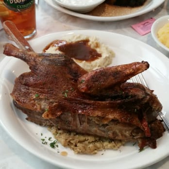 Modern Snack Bar - Nice very crisp Duck  with mashed turnips and mashed potatoes with gravy - Seafood Near Me - Aquebogue, New York