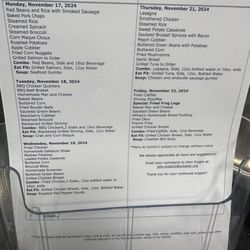 The Oyster's Pearl - Weekly menu. It will change