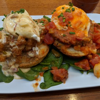 Ruby Slipper Marigny - The Peacemaker with the Chicken St. Charles and Shrimp Boogaloo - Breakfast & Brunch Near Me - New Orleans, Louisiana Ruby Slipper Marigny - The Peacemaker with the Chicken St. Charles and Shrimp Boogaloo - Breakfast & Brunch Near Me - New Orleans, Louisiana