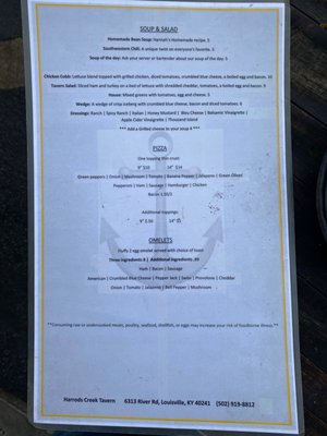 Menu photo 4 Harrods Creek Tavern Prospect, KY Menu photo 4 Harrods Creek Tavern Prospect, KY