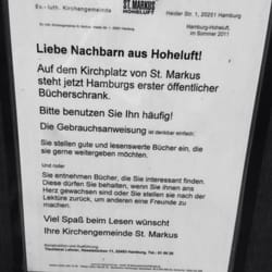 Öffentlicher Bücherschrank - Schild