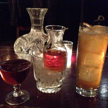 The Baldwin Bar - Peach infused whiskey drink (divided so half of it can sit on ice) and a gin-tonic fruity upgrade - Cocktail Bars Near Me - Woburn, Massachusetts The Baldwin Bar - Peach infused whiskey drink (divided so half of it can sit on ice) and a gin-tonic fruity upgrade - Cocktail Bars Near Me - Woburn, Massachusetts