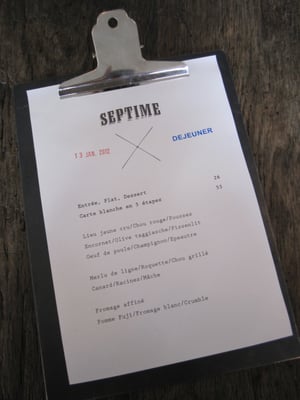 Menu photo 8 Septime Paris, 75