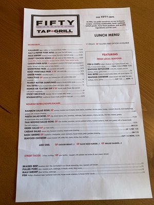 Menu photo 3 Fifty Parallel Tap & Grill Campbell River, BC