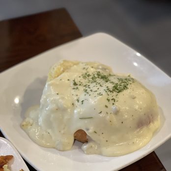 The Scratch Room - Biscuit and gravy as a choice of side - Breakfast & Brunch Near Me - Anaheim, California The Scratch Room - Biscuit and gravy as a choice of side - Breakfast & Brunch Near Me - Anaheim, California