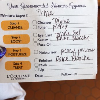 L'Occitane en Provence - My take home product information - Cosmetics & Beauty Supply Near Me - Palo Alto, California