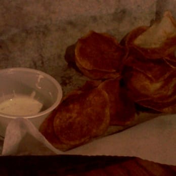 The Tavern - Homemade chips.  Super thin & crispy.  We loved 'em - can u tell! - American Near Me - Durham, North Carolina