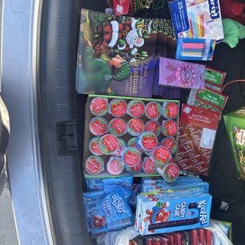Dollar Tree - 25 of each item. Rock pops, candy canes, necklaces, Christmas books, napkins, candles, ribbon, treat bags, giant gift bag, and slime. - Discount Store Near Me - San Pedro, California Dollar Tree - 25 of each item. Rock pops, candy canes, necklaces, Christmas books, napkins, candles, ribbon, treat bags, giant gift bag, and slime. - Discount Store Near Me - San Pedro, California