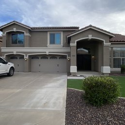 Exterior paint and stucco repair Exterior paint and stucco repair