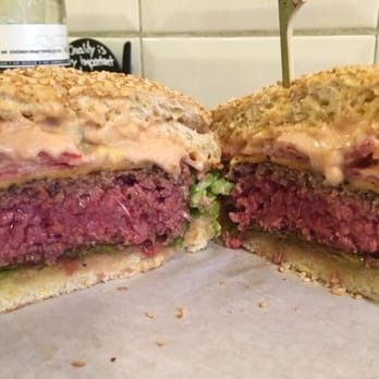Lombardo's - Dragon Burger - Dutch beef, black Angus pastrami, cheddar, and chipotle pepper compote - Cooked medium - Burgers Near Me - Amsterdam, New Hampshire