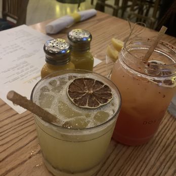 Limonada Bar + Brunch - Pineapple margarita and strawberry mezcal cocktail - Breakfast & Brunch Near Me - Miami Beach, Florida Limonada Bar + Brunch - Pineapple margarita and strawberry mezcal cocktail - Breakfast & Brunch Near Me - Miami Beach, Florida