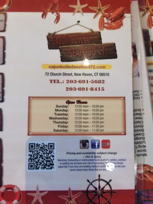 Menu photo 1 Cajun Boiled Seafood CT New Haven, CT Menu photo 1 Cajun Boiled Seafood CT New Haven, CT