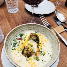 Creamy ashy cheesy potato soup