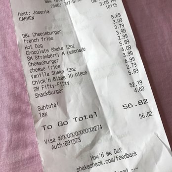Shake Shack Upper West Side - Recipe! $60 bucks for what - Fast Food Near Me - New York, New York Shake Shack Upper West Side - Recipe! $60 bucks for what - Fast Food Near Me - New York, New York