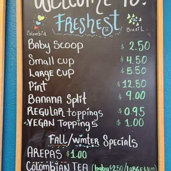 Freshest Ice Creams - Menu as 1/21/23 - Gelato Near Me - San Antonio, Texas Freshest Ice Creams - Menu as 1/21/23 - Gelato Near Me - San Antonio, Texas