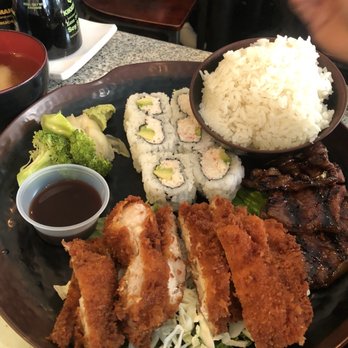 Cha Cha Sushi - Bento Special w Chicken Katsu, California Roll, and Beef Short Ribs - Sushi Bars Near Me - San Jose, California