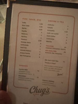 Menu photo 6 Chug's Diner Miami, FL