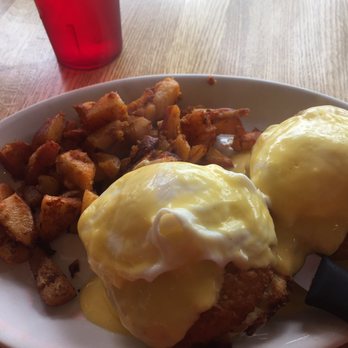 Janik's Cafe - Crab Cake Eggs Benedict. Good, but I wouldn't go back for a second time for it. - Breakfast & Brunch Near Me - Chicago, Illinois Janik's Cafe - Crab Cake Eggs Benedict. Good, but I wouldn't go back for a second time for it. - Breakfast & Brunch Near Me - Chicago, Illinois