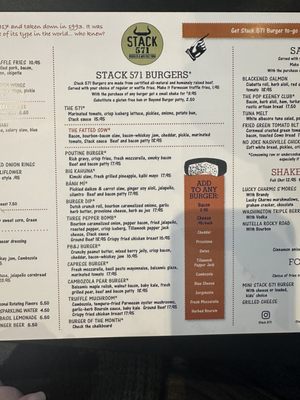 Menu photo 1 Stack 571 Burger & Whiskey Bar Bothell, WA Menu photo 1 Stack 571 Burger & Whiskey Bar Bothell, WA